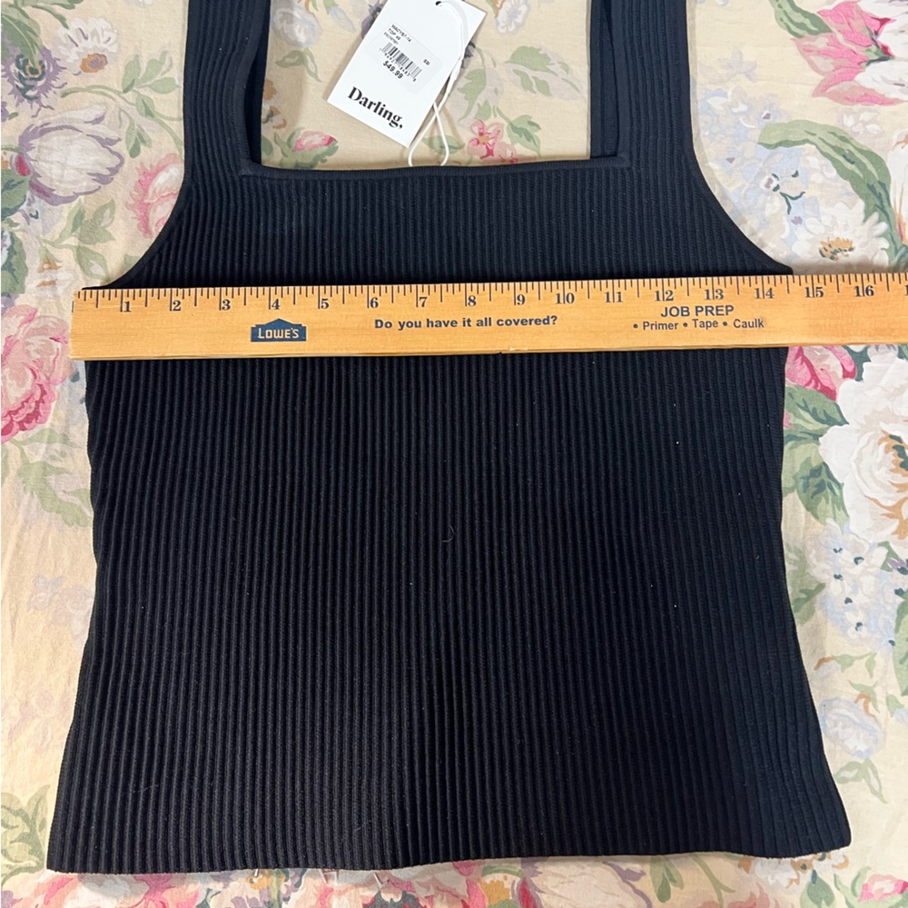 Black Ribbed Tank Top - Picture 13 of 16